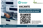 Profesor visitante (postdoc) en Espectrometría de Masas