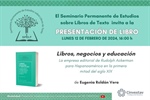 Presentación de libro: Libros, negocios y educación.