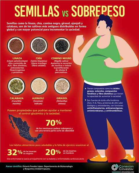 Semillas contra sobrepeso