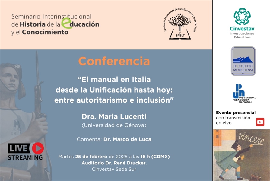 Conferencia. El manual en Italia desde la Unificación hasta hoy: entre autoritarismo e inclusión