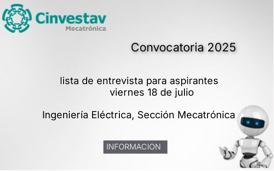 Convocatoria 2025, Mecatrónica