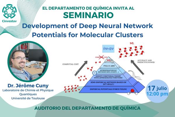 Dr. Jérôme Cuny: Development of Deep Neural Network Potentials for Molecular Clusters