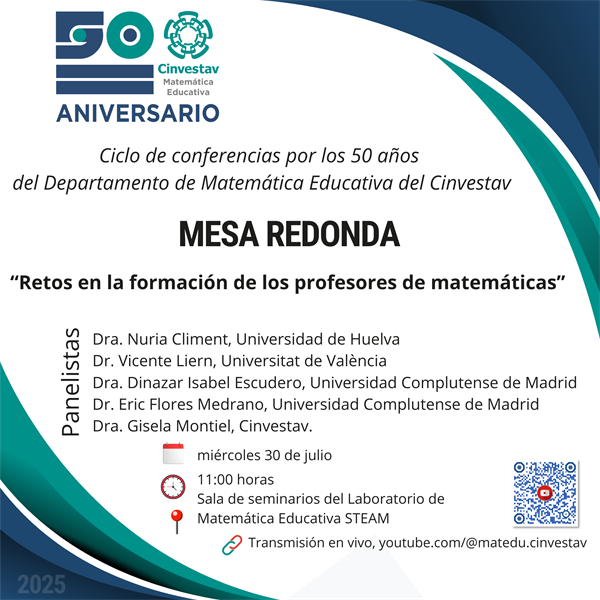 MESA REDONDA: Retos en la formación de los profesores de matemáticas