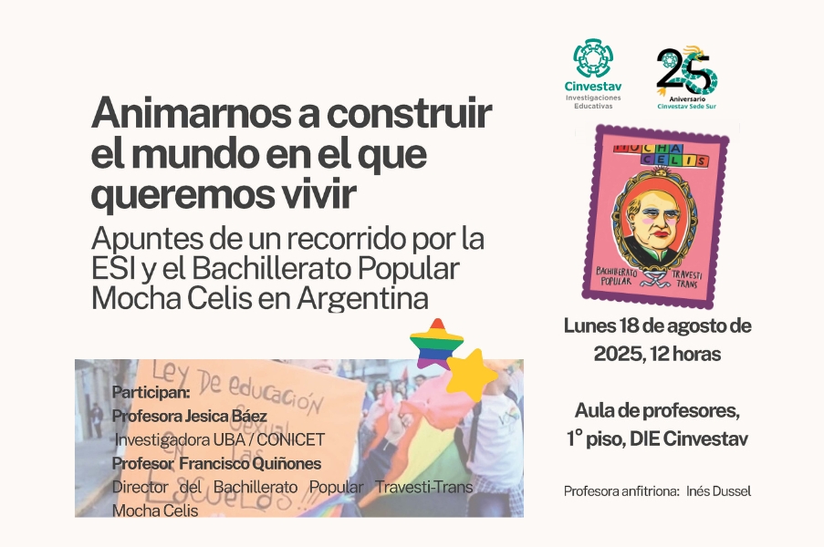 Conferencia: Animarnos a construir el mundo en el que queremos vivir. Apuntes de un recorrido por la ESI y el Bachillerato Popular Mocha Celis en Argentina