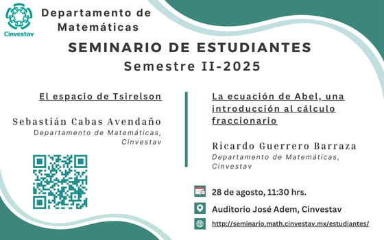 Seminario de Estudiantes del Departamento de Matemáticas del Cinvestav-IPN