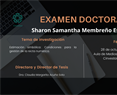 Examen doctoral de Sharon Samantha Membreño Estrada