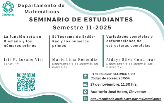 Seminario de Estudiantes del Departamento de Matemáticas del Cinvestav-IPN