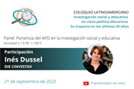 Panel: Ponencia del APD en la investigación social y educativa