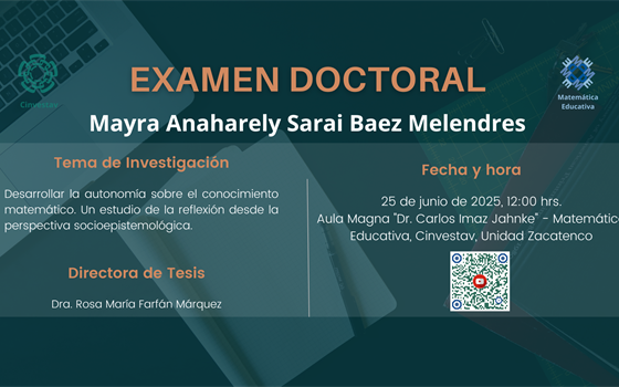 Examen de doctorado de Mayra Anaharely Sarai Baez Melendres