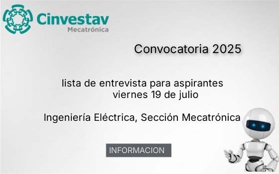 Convocatoria 2025, Mecatrónica