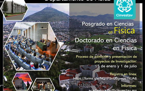 Convocatoria Doctorado en Ciencias en Física (Tradicional)