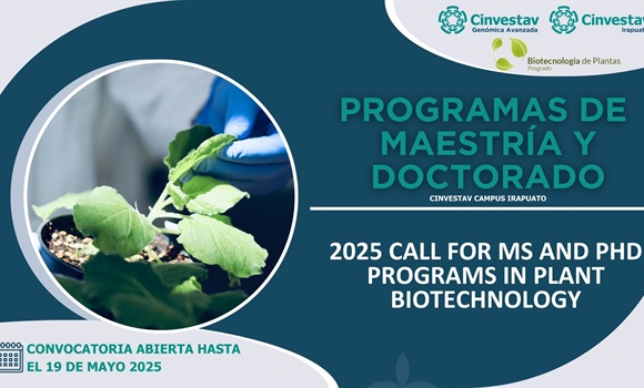 2025 Call for MS and PhD Programs in Plant Biotechnology