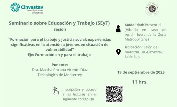 SEyT. Sesión 7. Formación para el trabajo y justicia social: experiencias significativas en la atención a jóvenes en situación de vulnerabilidad