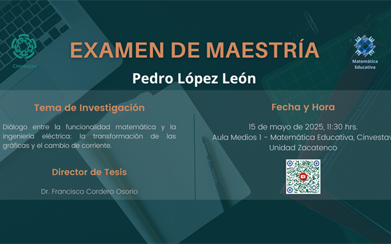 Examen de maestría de Pedro López León