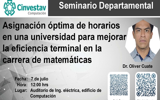 Asignación óptima de horarios en una universidad para mejorar la eficiencia terminal en la carrera de matemáticas