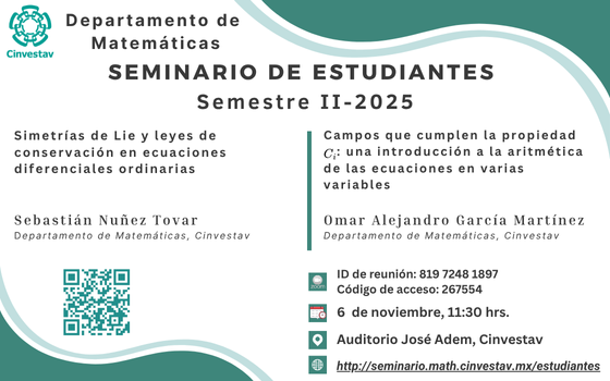 Seminario de Estudiantes del Departamento de Matemáticas del Cinvestav-IPN