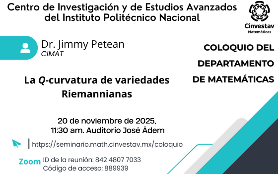 Coloquio del Departamento de Matemáticas